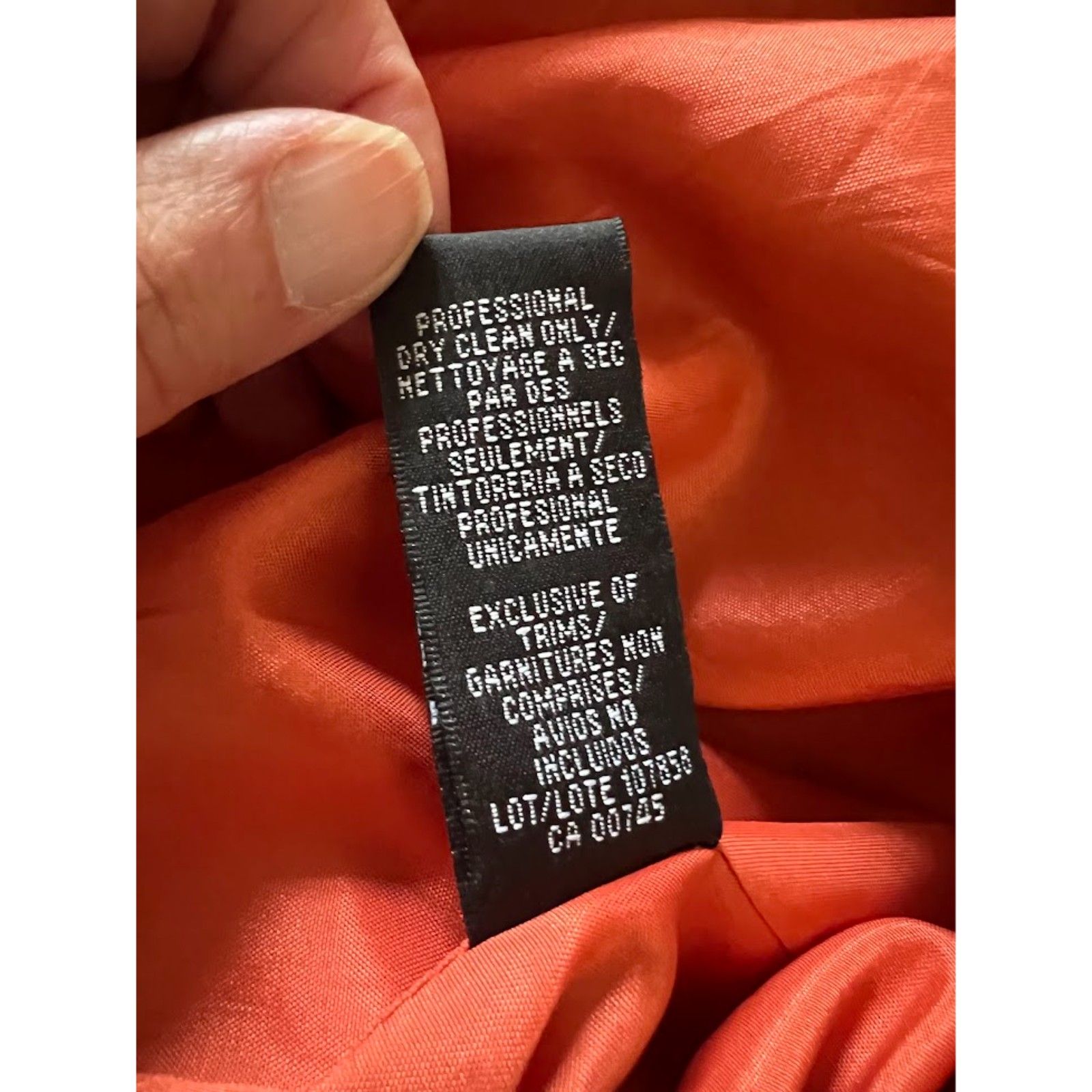 Women's Monique Lhuiller Bridesmaid Dress Ruche Coral-Orange, Size 4 — image 5 of 8